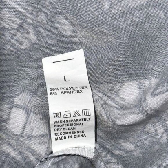 Balloon Print Sleeveless A-Line Dress L Polyester & Spandex - Picture 4 of 5